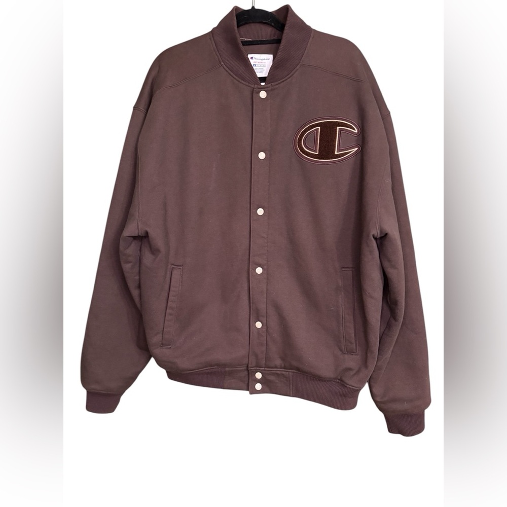 Vintage  champion varsity logo bomber jacket brown XL